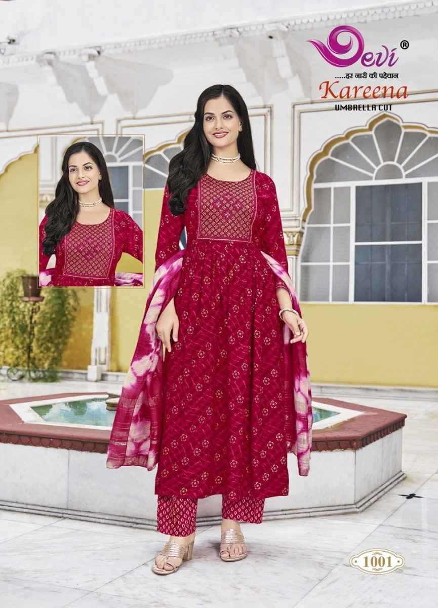 Devi Kareena Vol 1 Rayon Kurti Combo 8 pcs Catalogue