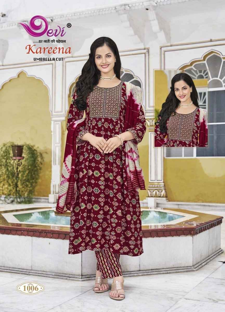Devi Kareena Vol 1 Rayon Kurti Combo 8 pcs Catalogue