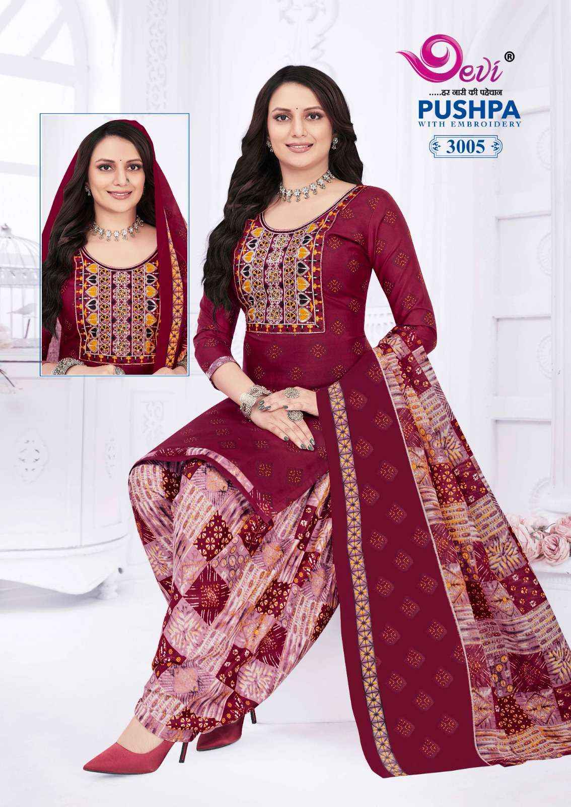 Devi Pushpa Vol 3 Readymade Cotton Dress 12 pcs Catalogue