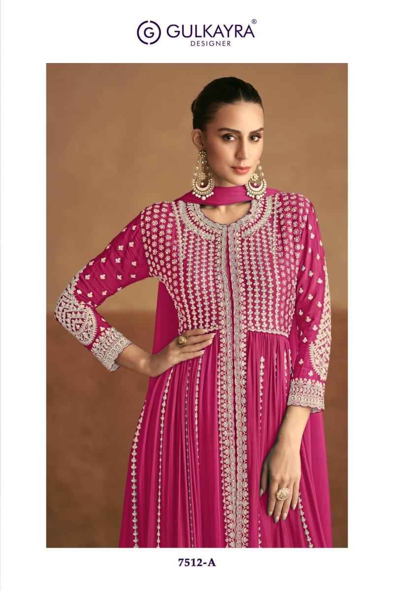 Gulkayra Designer Tanim Readymade Chinon Dress 3 pcs Catalogue