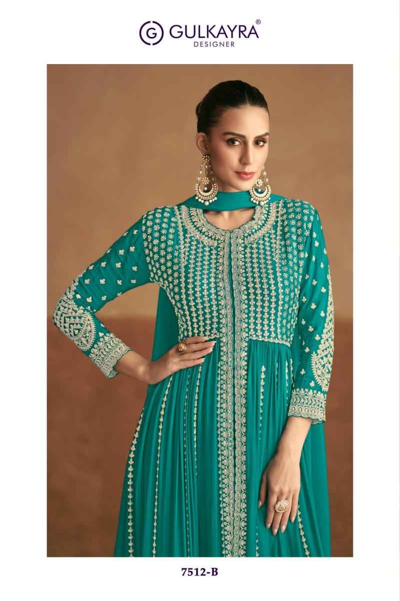 Gulkayra Designer Tanim Readymade Chinon Dress 3 pcs Catalogue