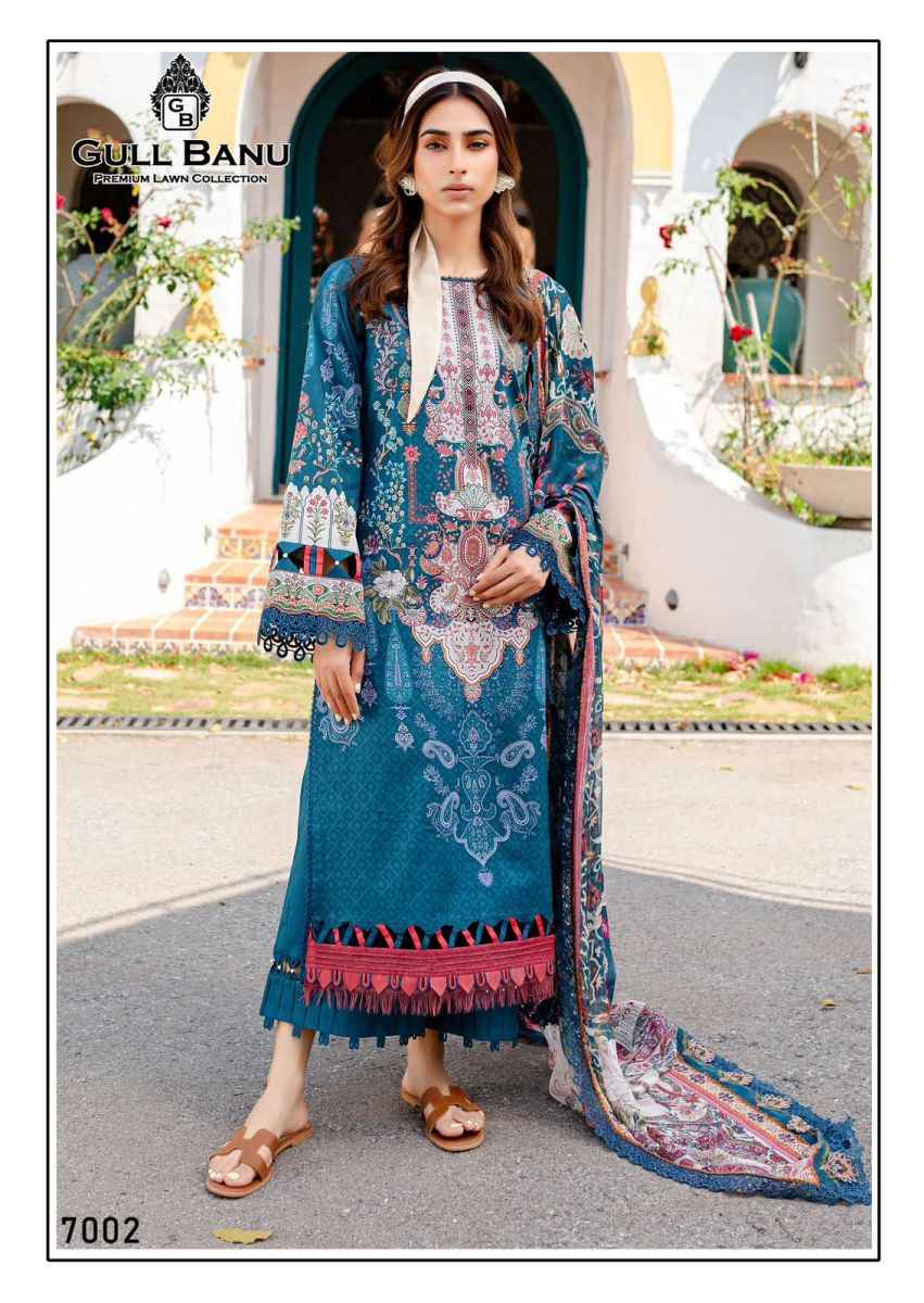 Gull Aahmed Gull Banu Vol 7 Lawn Cotton Dress Material 6 pcs Catalogue