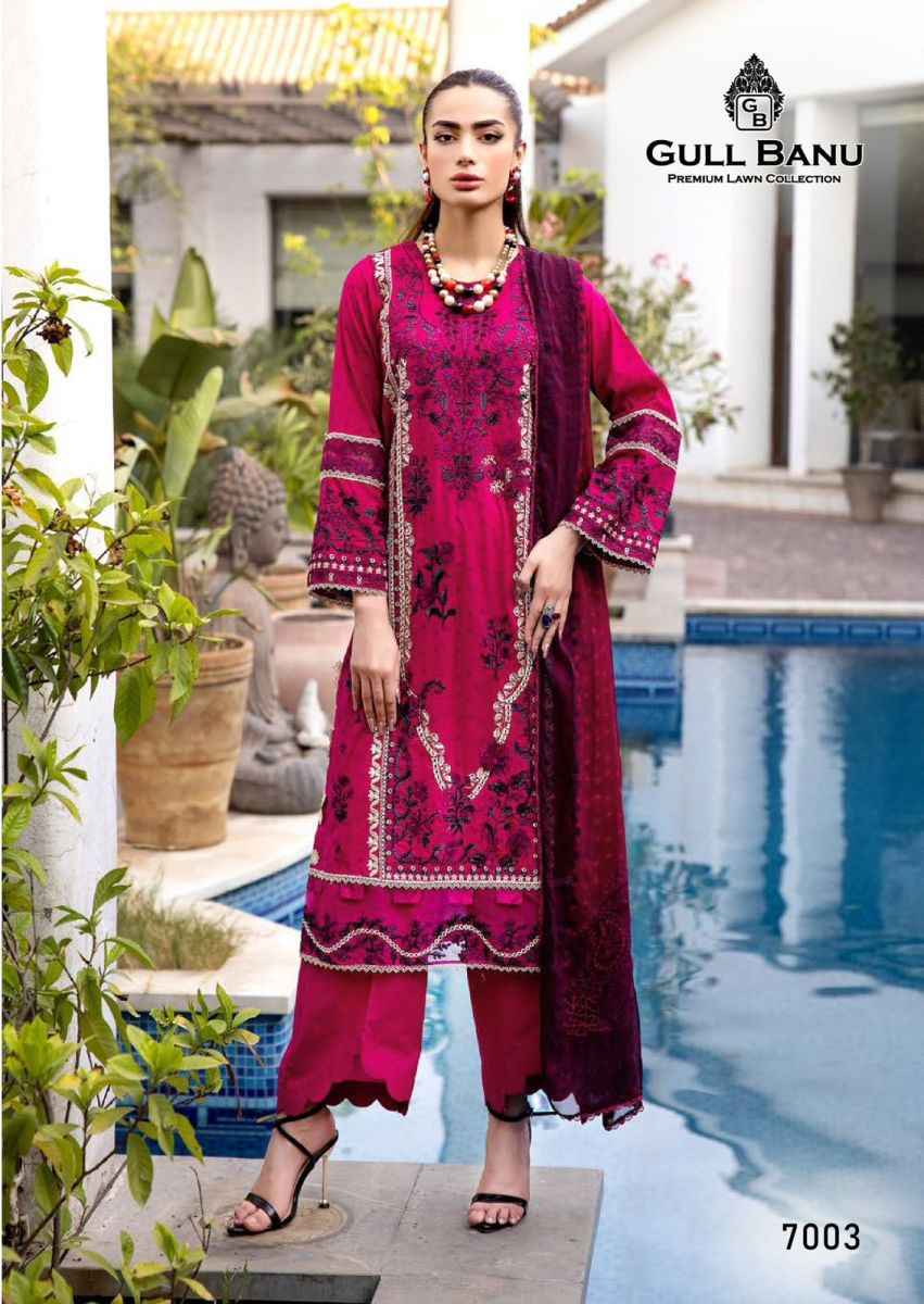 Gull Aahmed Gull Banu Vol 7 Lawn Cotton Dress Material 6 pcs Catalogue