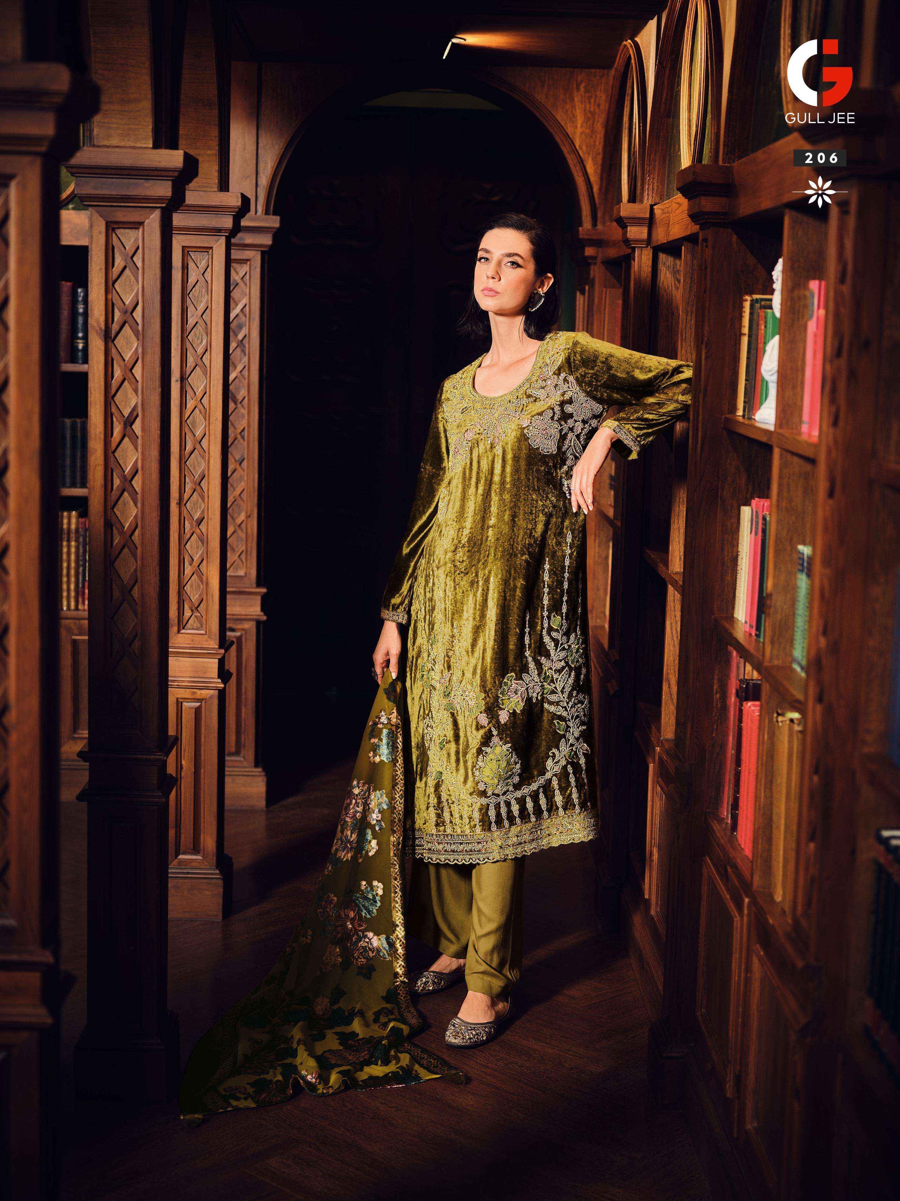 Gull Jee Velevt Ishq Velvet Dress Material 6 pcs Catalogue