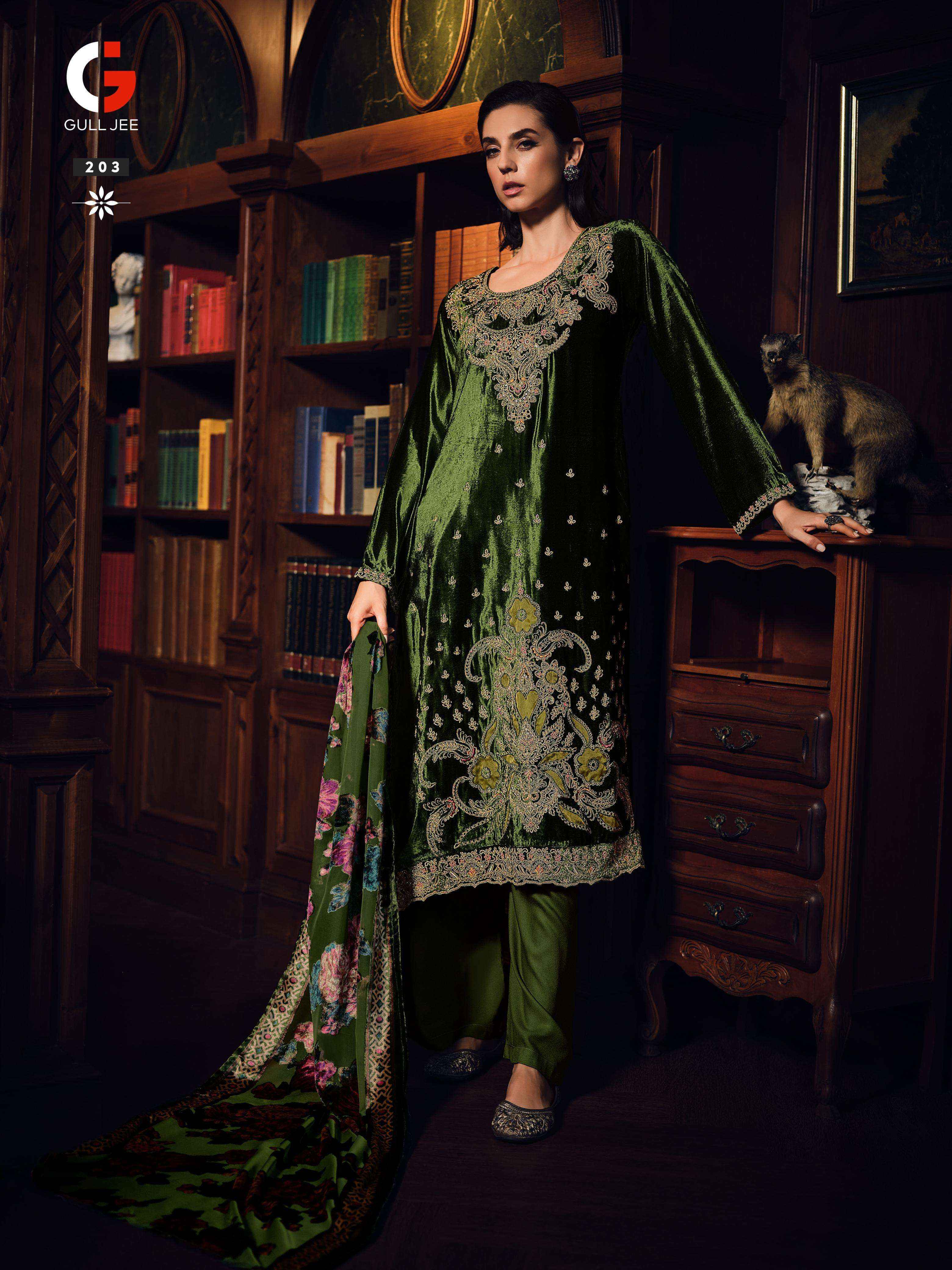 Gull Jee Velevt Ishq Velvet Dress Material 6 pcs Catalogue