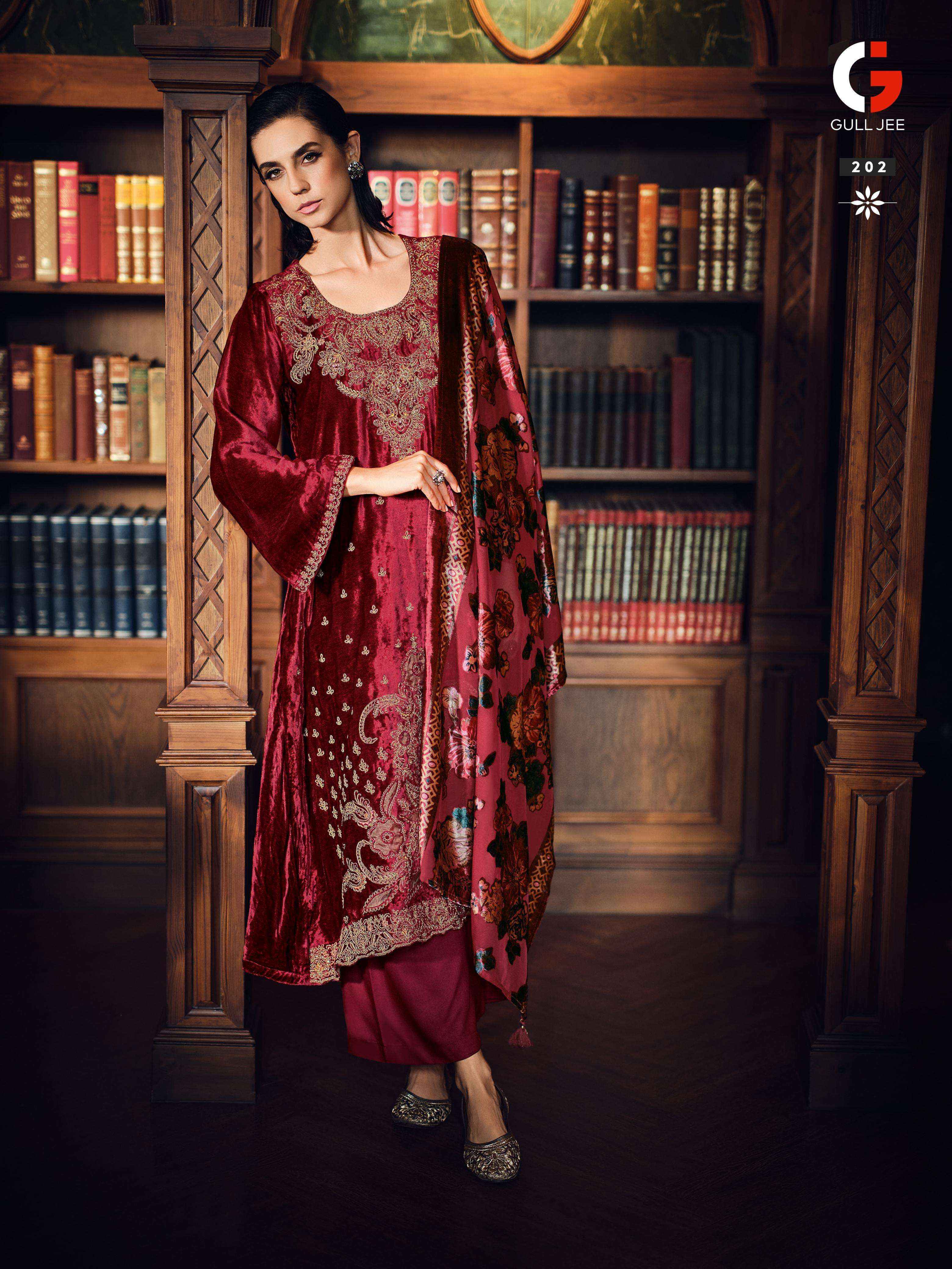 Gull Jee Velevt Ishq Velvet Dress Material 6 pcs Catalogue