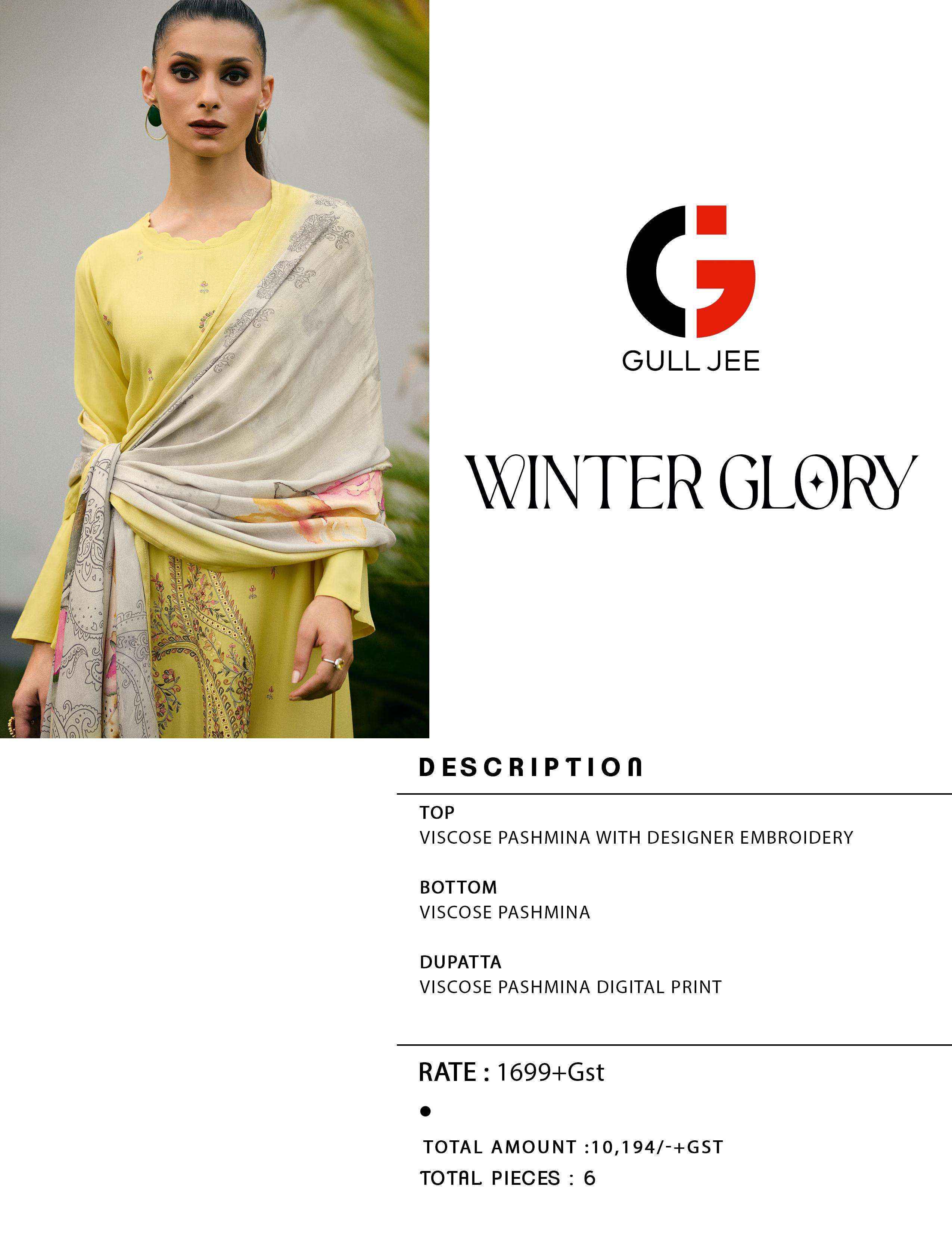Gull Jee Winter Glory Viscouse Pashmina Dress Material 6 pcs Catalogue