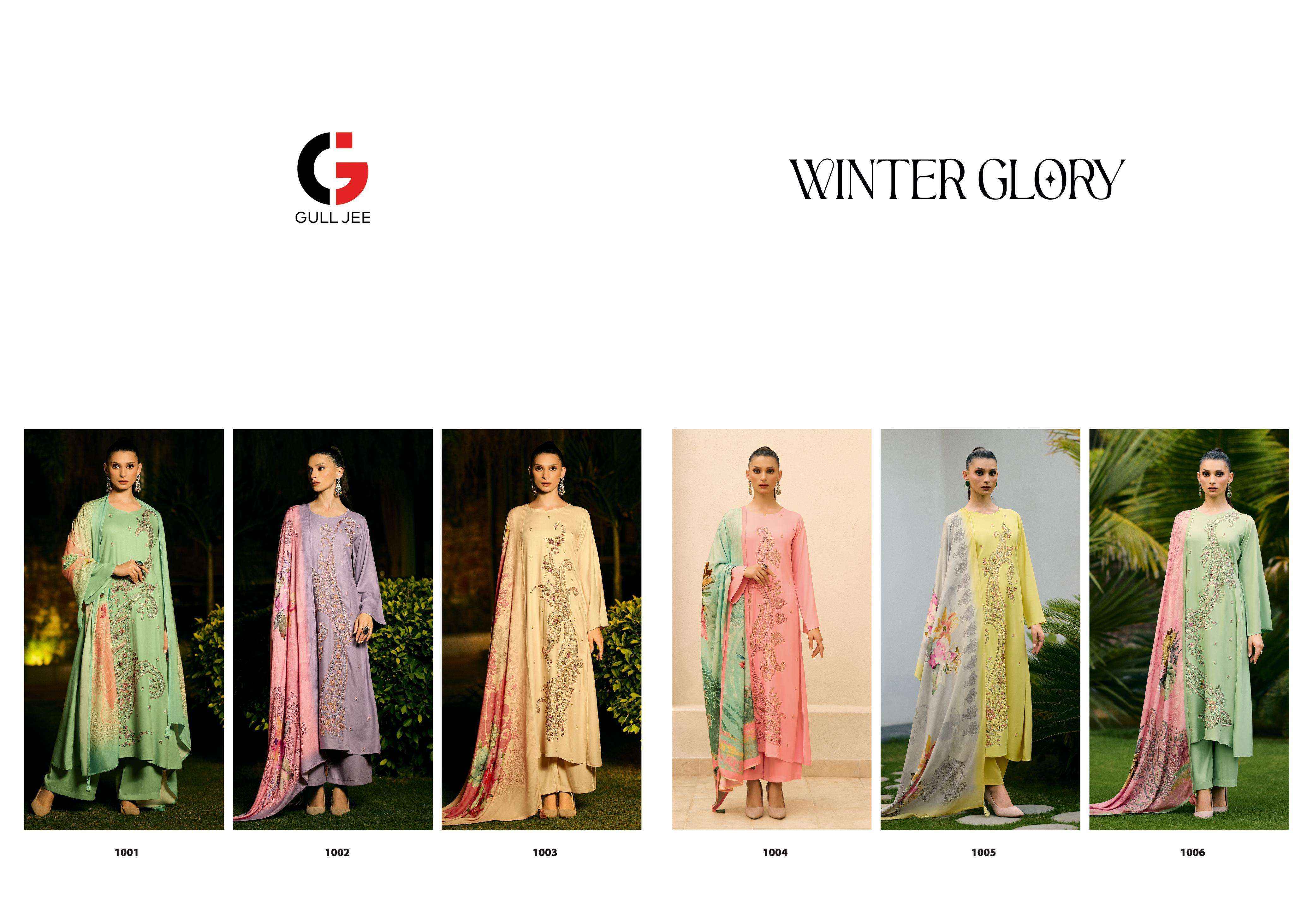Gull Jee Winter Glory Viscouse Pashmina Dress Material 6 pcs Catalogue
