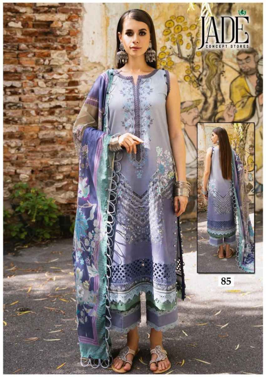 Jade Chevron Vol 9 Lawn Cotton Dress Material 6 Pc Catalog