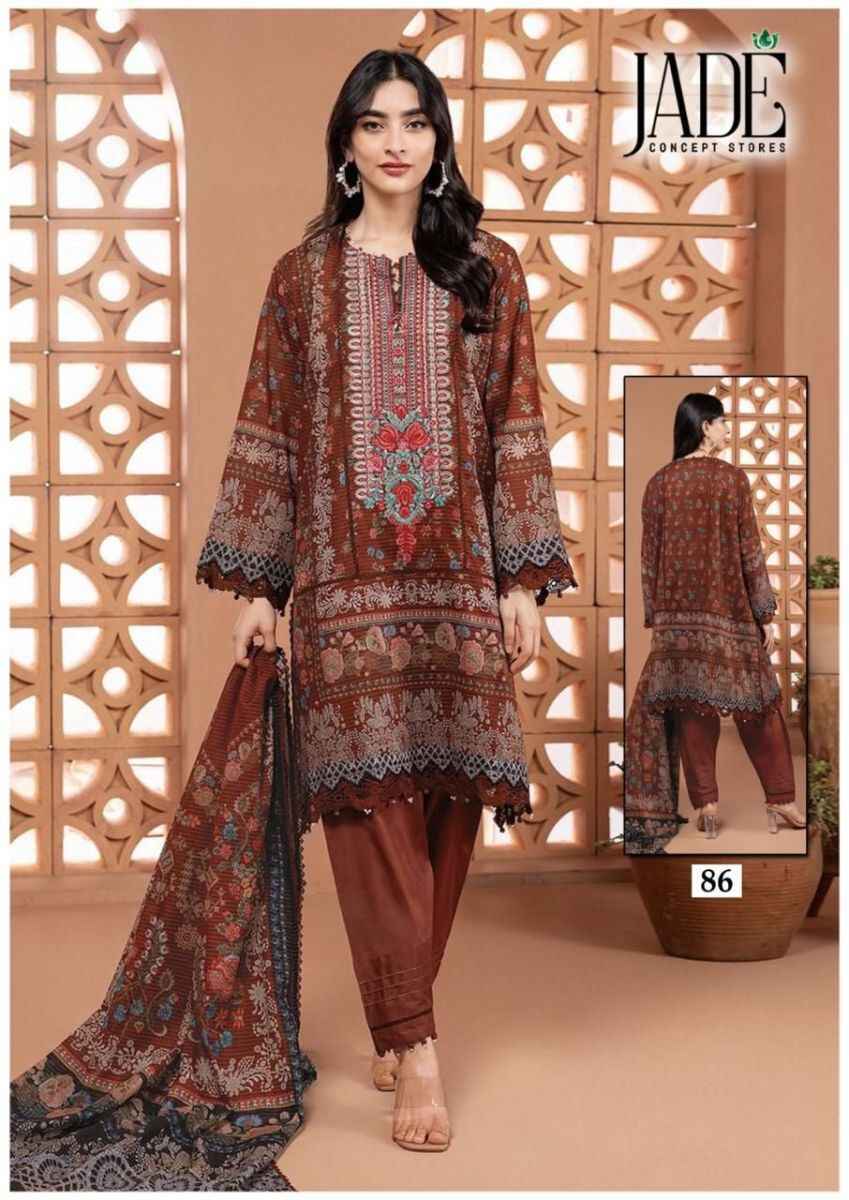 Jade Chevron Vol 9 Lawn Cotton Dress Material 6 Pc Catalog