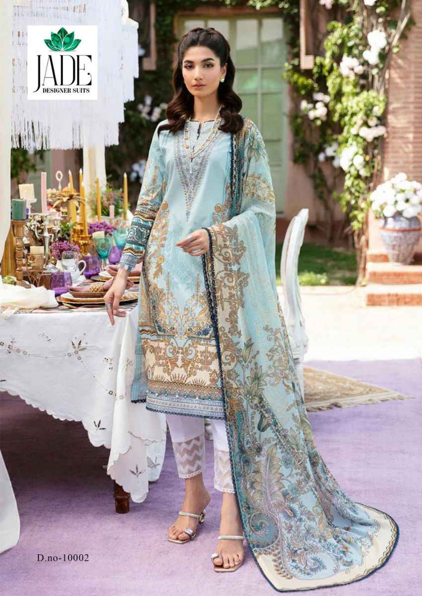 Jade Crimson Exclusive Heavy Lawn Collection Vol 10 Cotton Dress Material 6 pc Cataloge