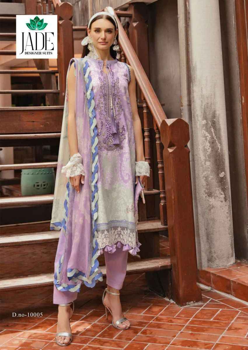 Jade Crimson Exclusive Heavy Lawn Collection Vol 10 Cotton Dress Material 6 pc Cataloge