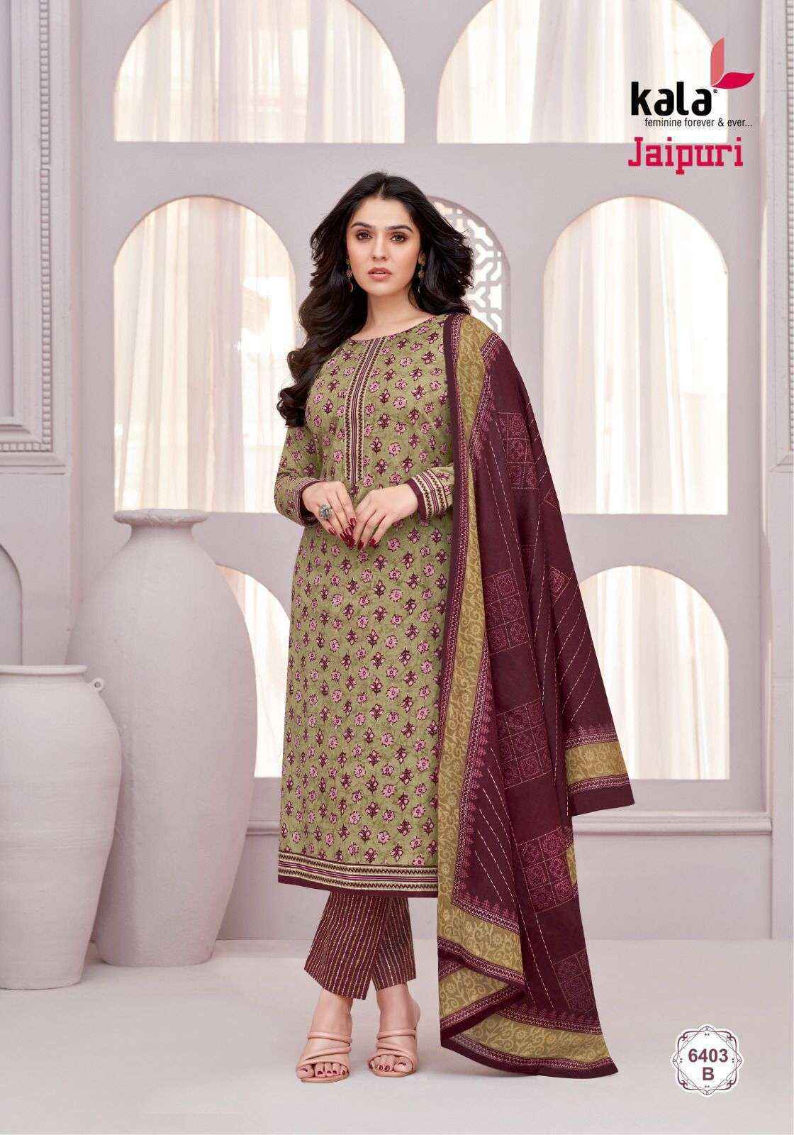 Kala Fashion Jaipuri Vol 6 Cotton Dress Material Ladies Suits At Best Price