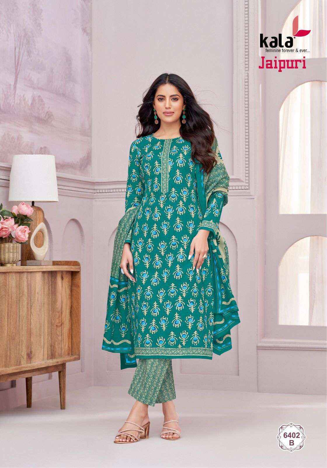 Kala Fashion Jaipuri Vol 6 Cotton Dress Material 12 pcs Catalogue
