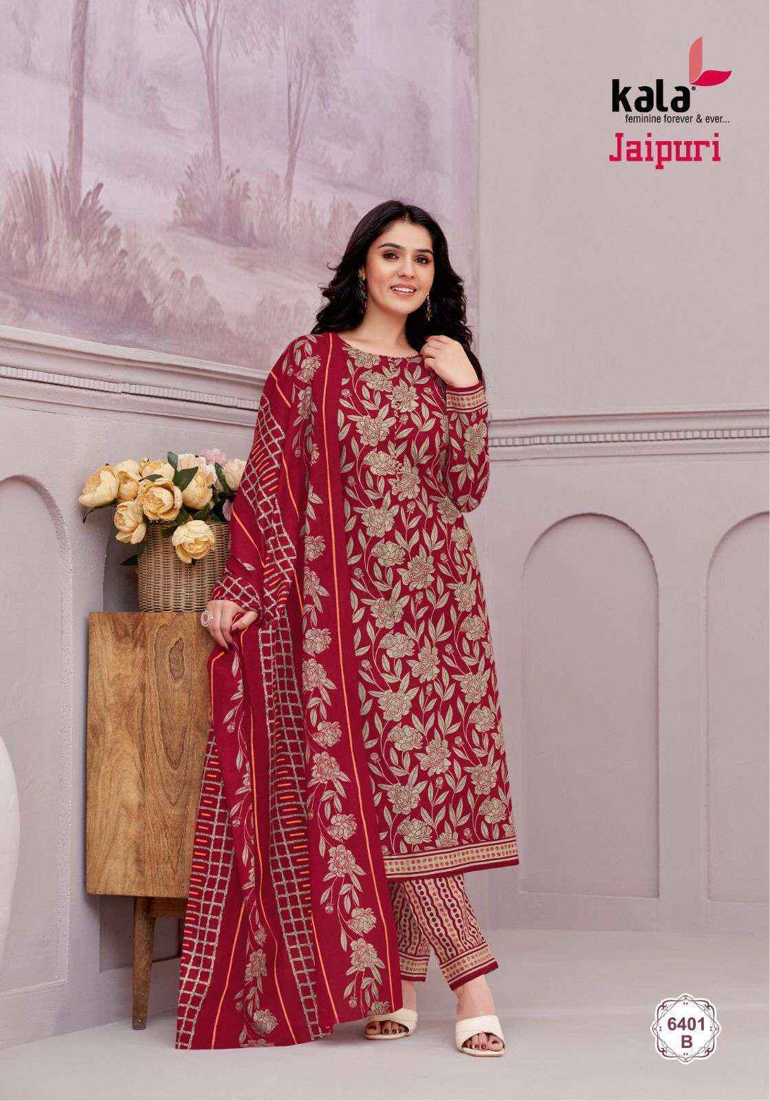 Kala Fashion Jaipuri Vol 6 Cotton Dress Material 12 pcs Catalogue