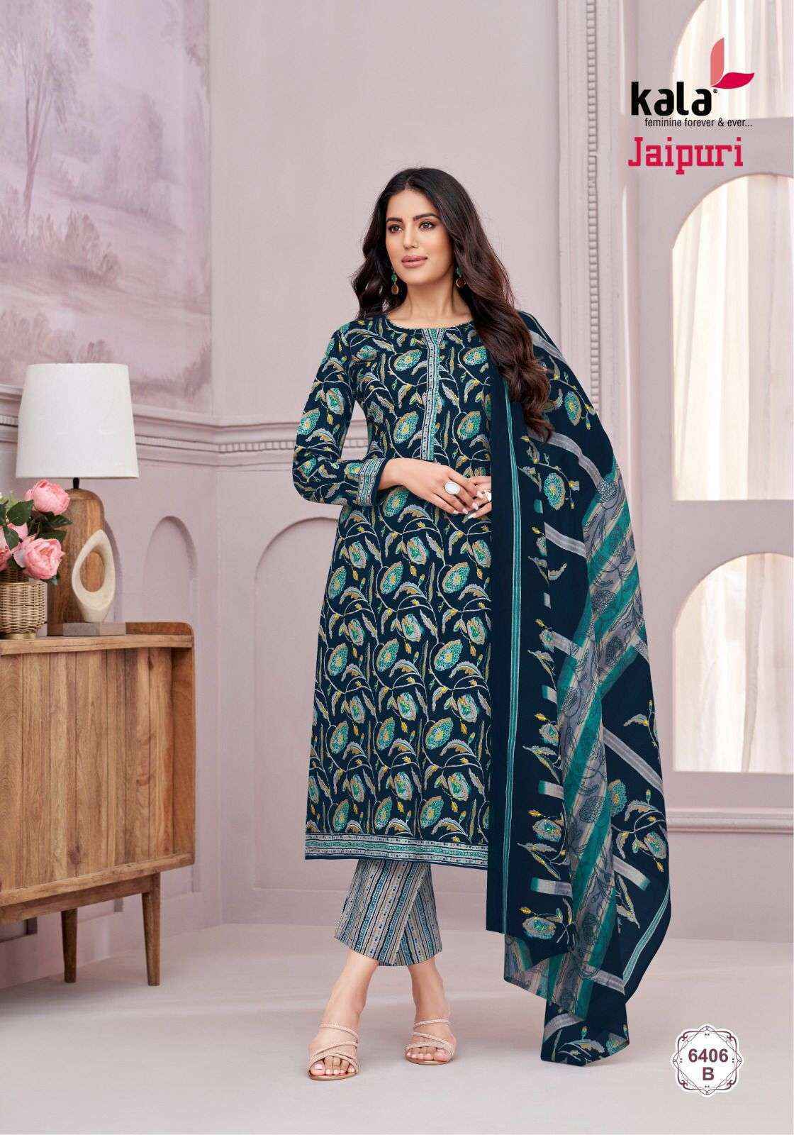 Kala Fashion Jaipuri Vol 6 Cotton Dress Material 12 pcs Catalogue