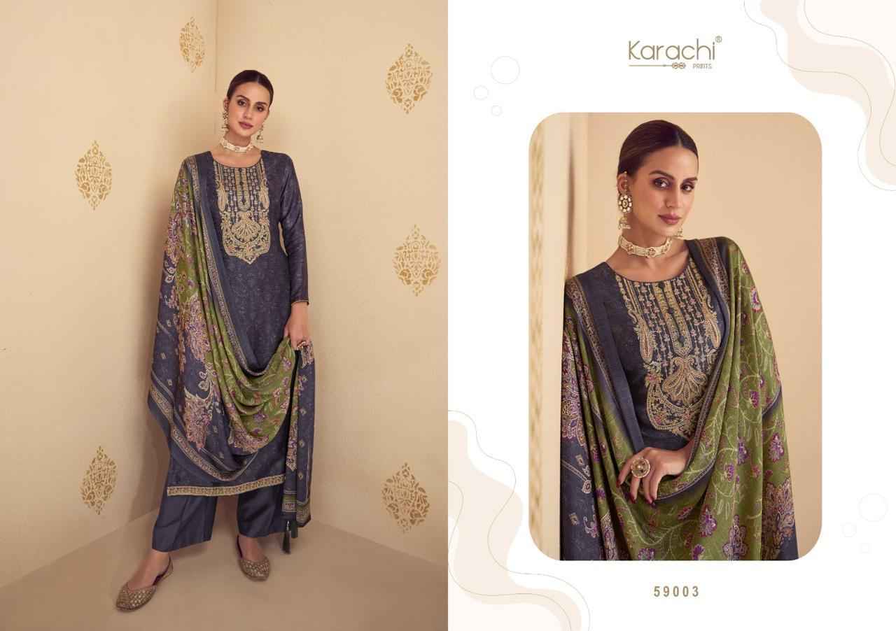 Kesar Karachi Shehnaaz Silk Dress Material 4 pcs Catalogue