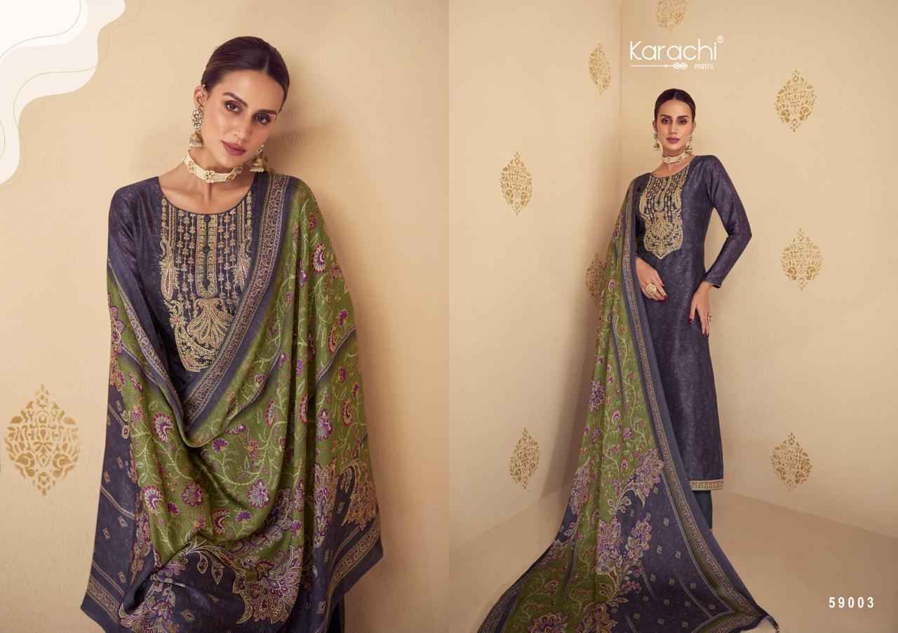 Kesar Karachi Shehnaaz Silk Dress Material 4 pcs Catalogue
