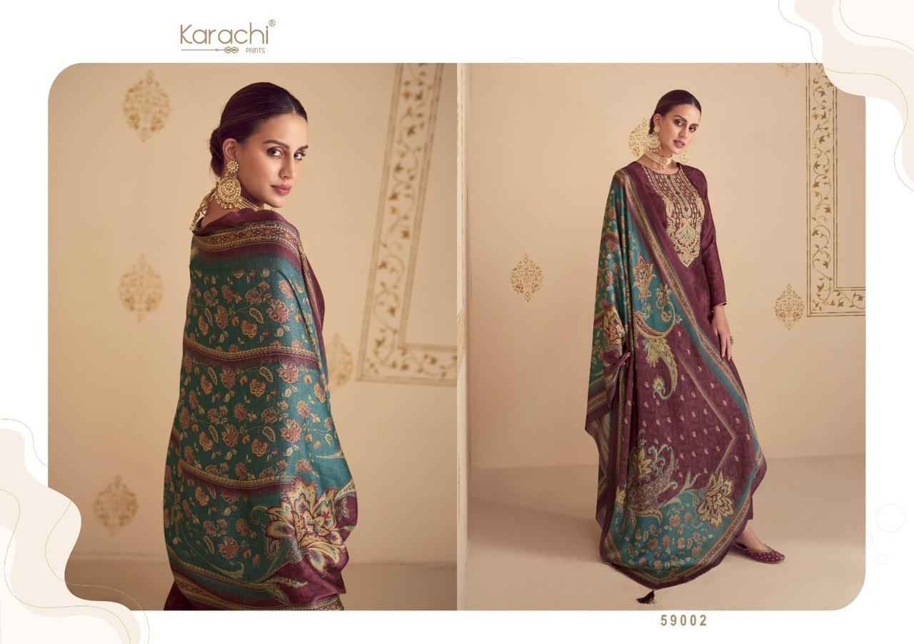 Kesar Karachi Shehnaaz Silk Dress Material 4 pcs Catalogue