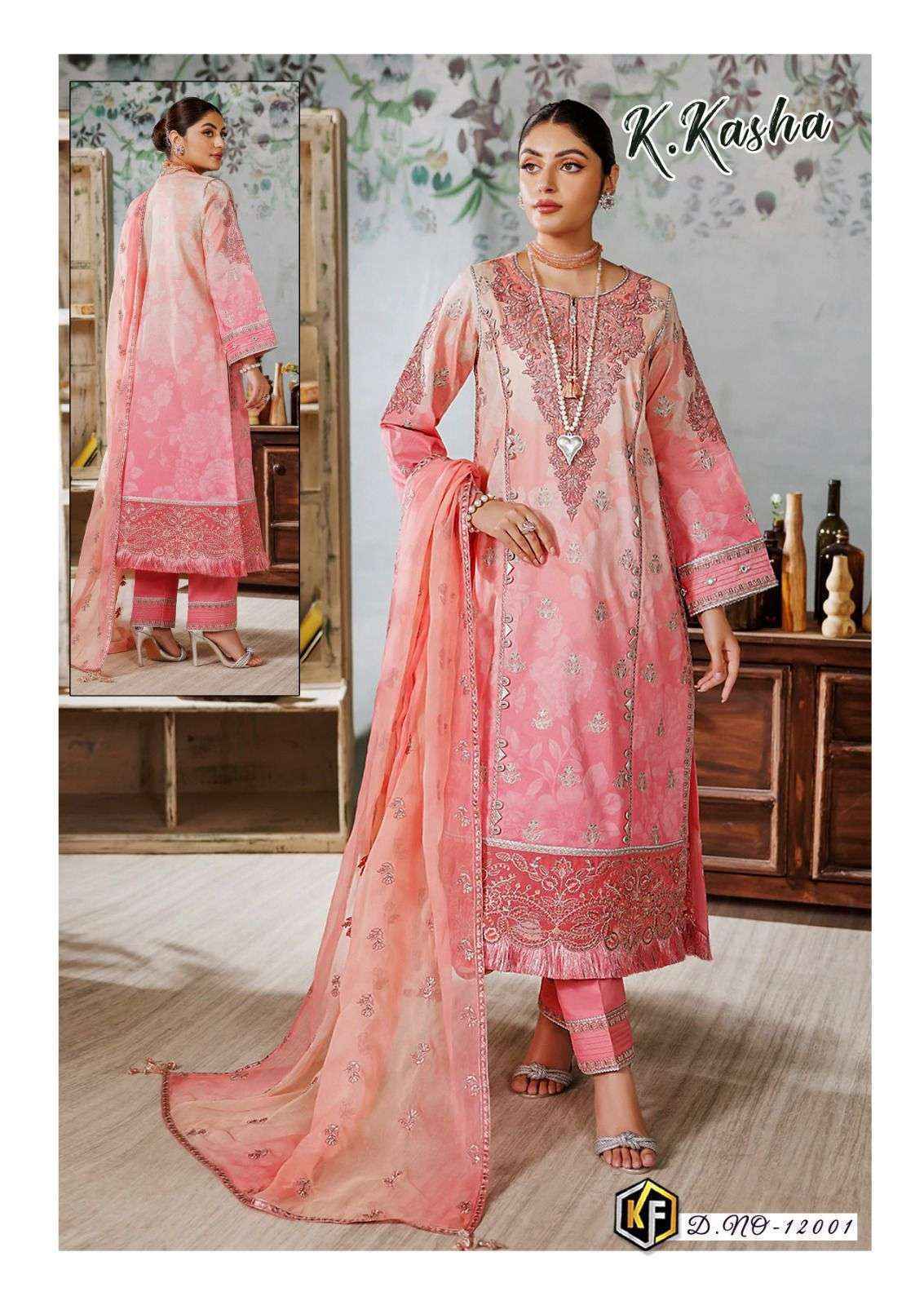 Keval Fab K Kasha Vol 12 Cotton Dress Material 6 pc Cataloge