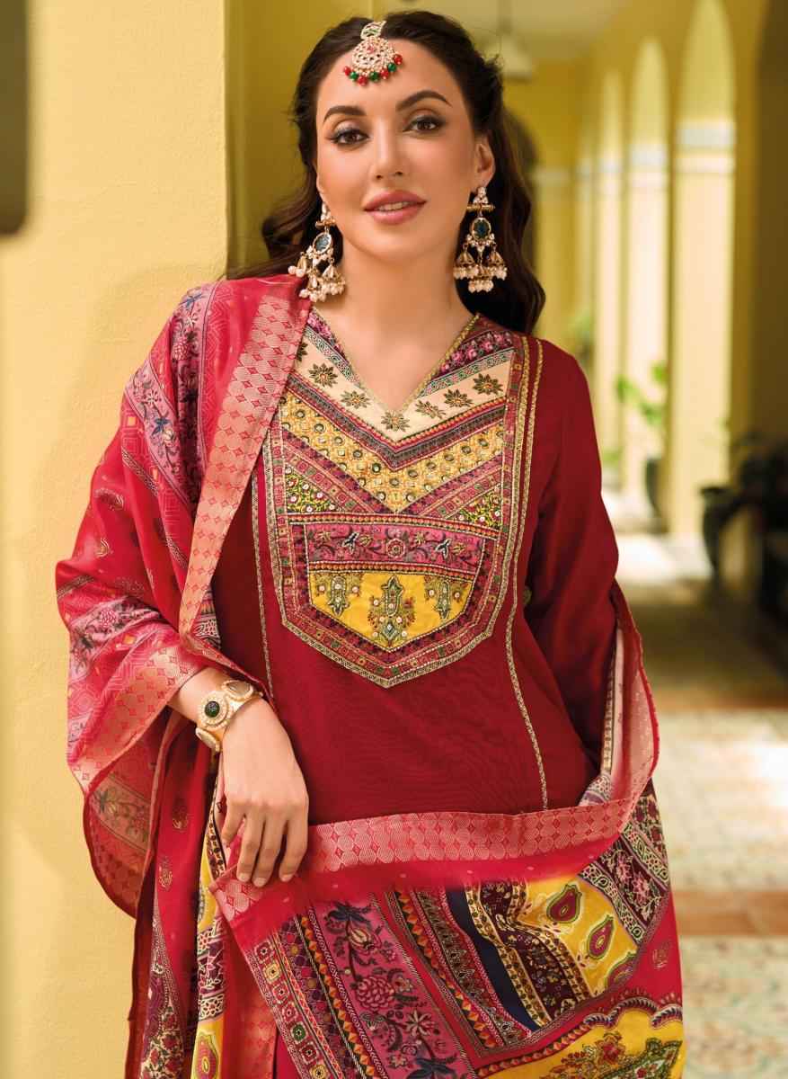 Lady Leela Zeenat Vichitra Silk Readymade Suit (6 pcs Catalogue)
