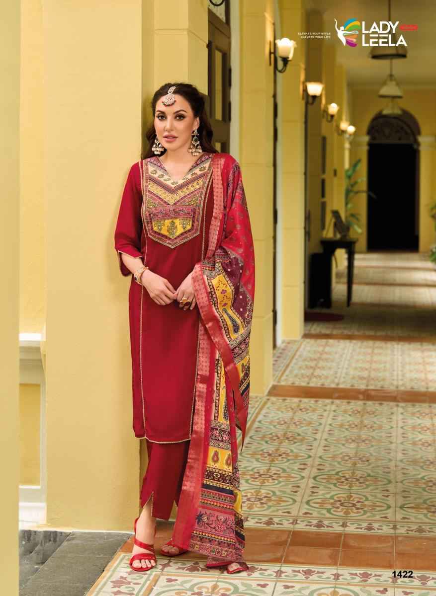 Lady Leela Zeenat Vichitra Silk Readymade Suit (6 pcs Catalogue)