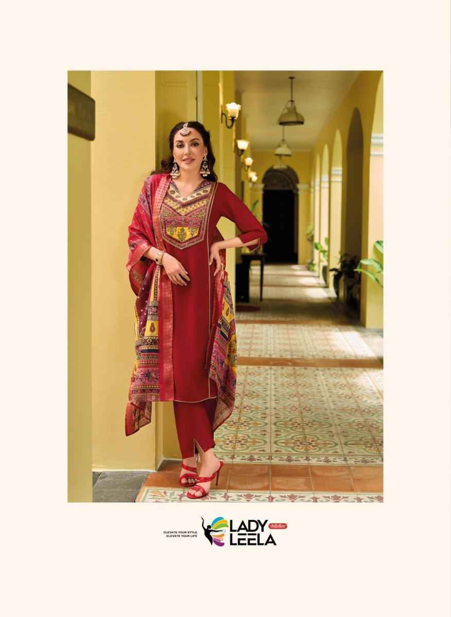 Lady Leela Zeenat Vichitra Silk Readymade Suit (6 pcs Catalogue)