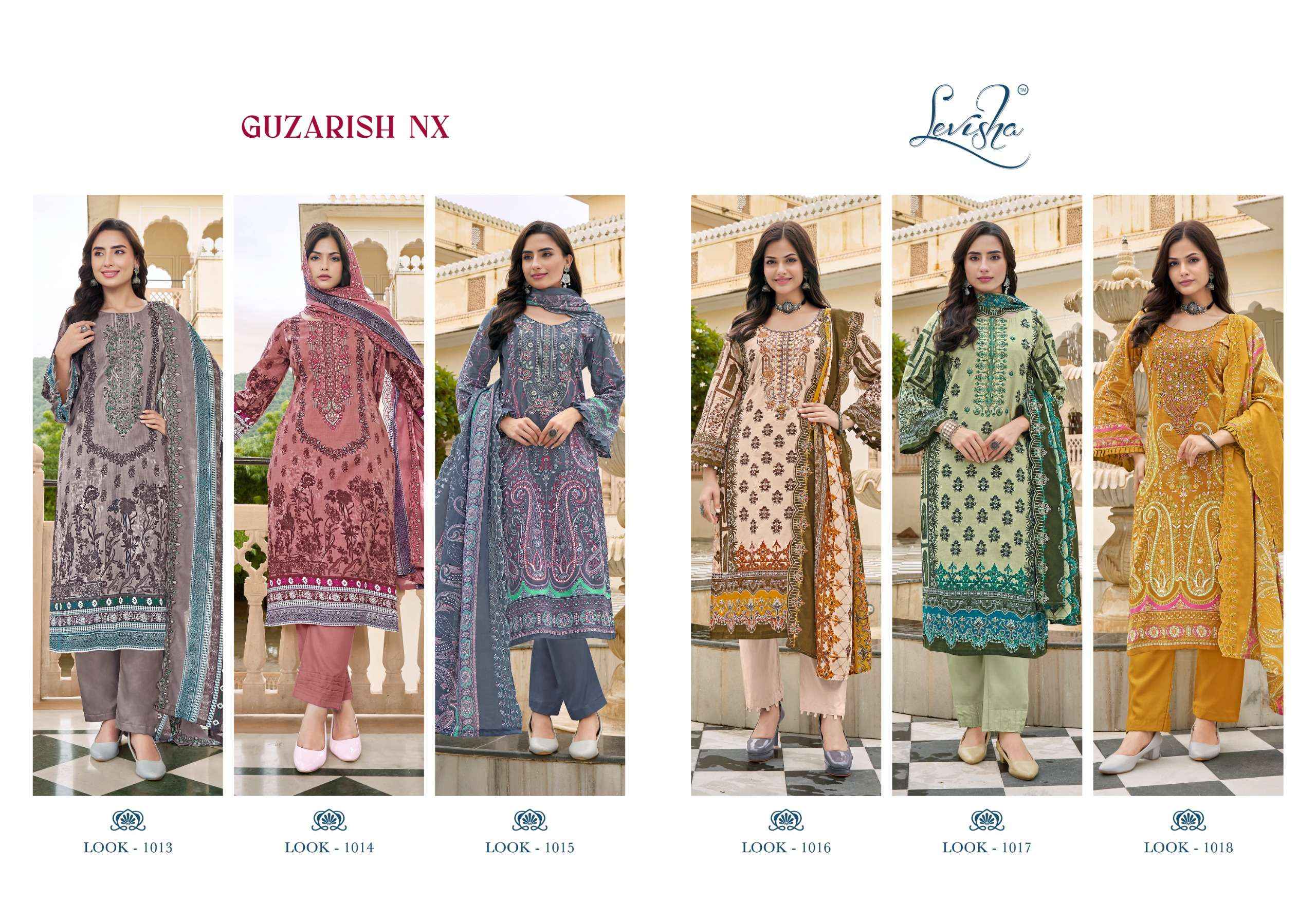Levisha Guzarish Nx Lawn Cotton Dress Material 6 pcs Catalogue