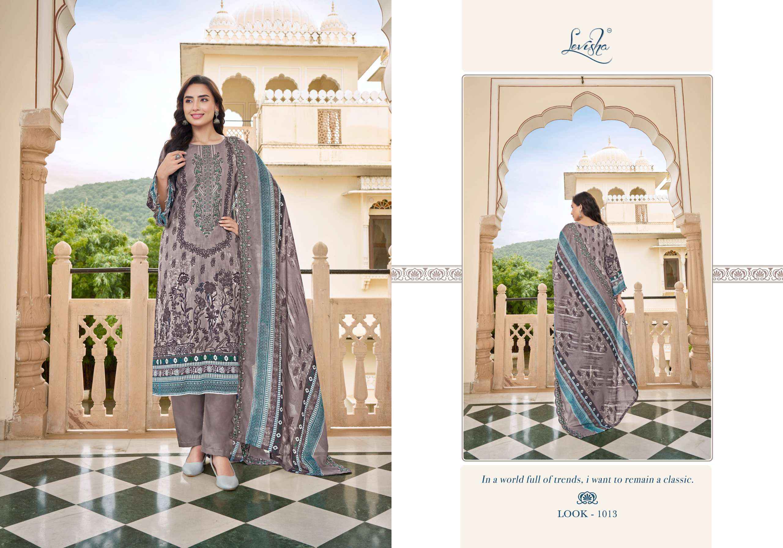 Levisha Guzarish Nx Lawn Cotton Dress Material 6 pcs Catalogue