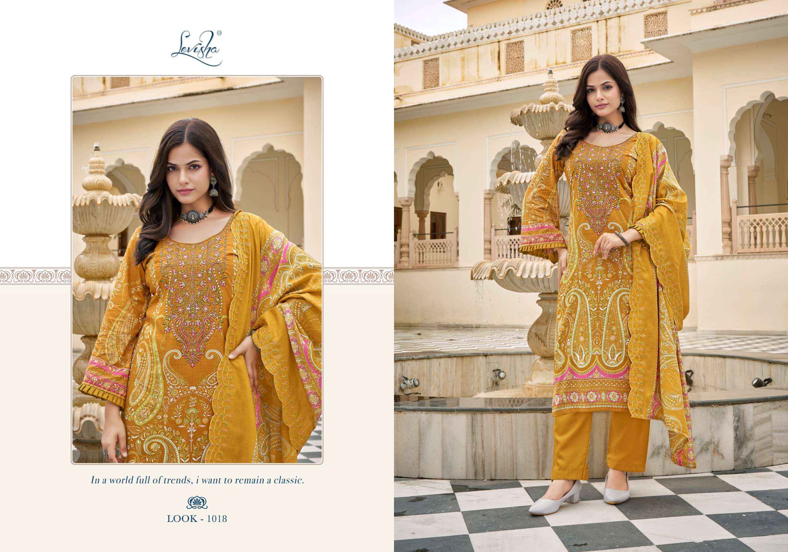Levisha Guzarish Nx Lawn Cotton Dress Material 6 pcs Catalogue