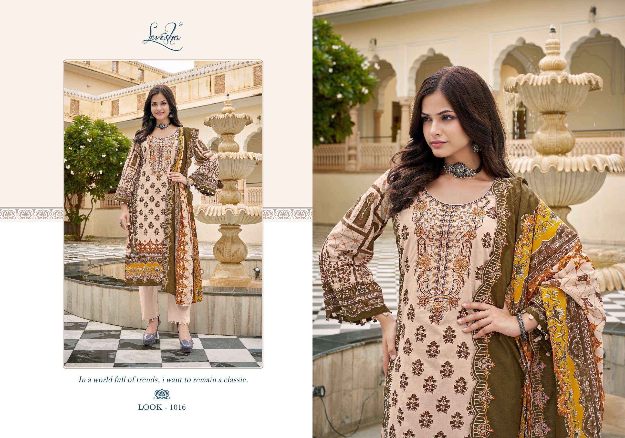Levisha Guzarish Nx Lawn Cotton Dress Material 6 pcs Catalogue