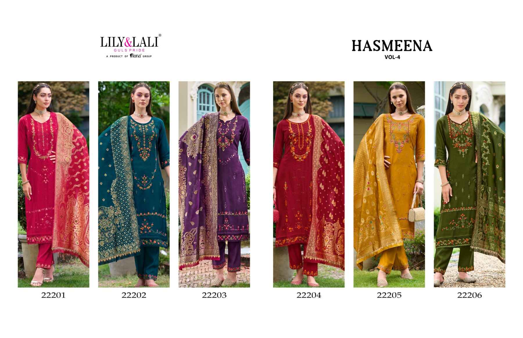 Lily & Lali Hasmeena Vol 4 Viscose Kurti Combo 6 pcs Catalogue