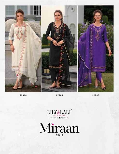 Lily & Lali Miraan Vol 3 Viscose Kurti Combo 6 pcs Catalogue
