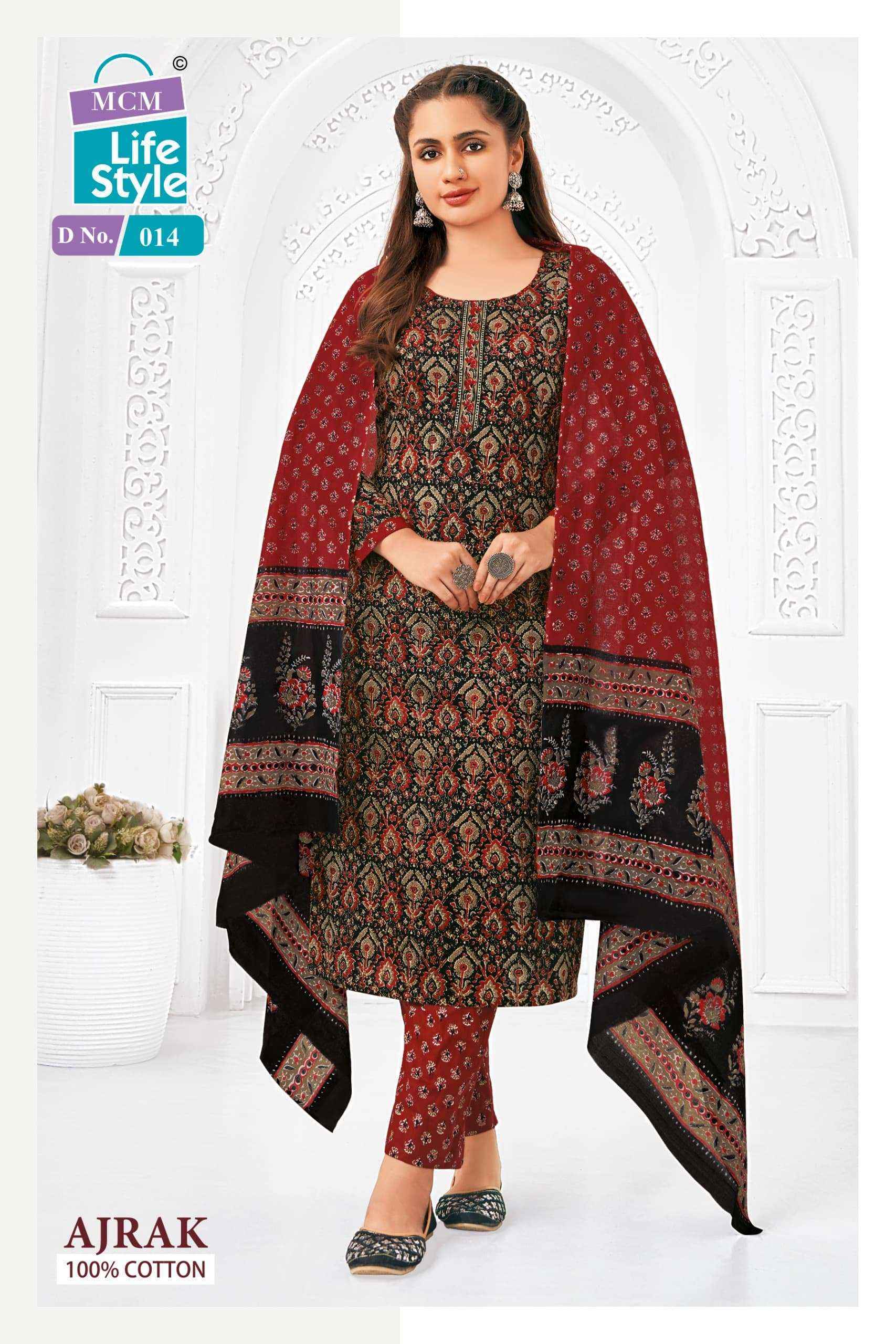 MCM Lifestyle Ajrak Vol 1 Cotton Dress Material Womens Clothing Store Online