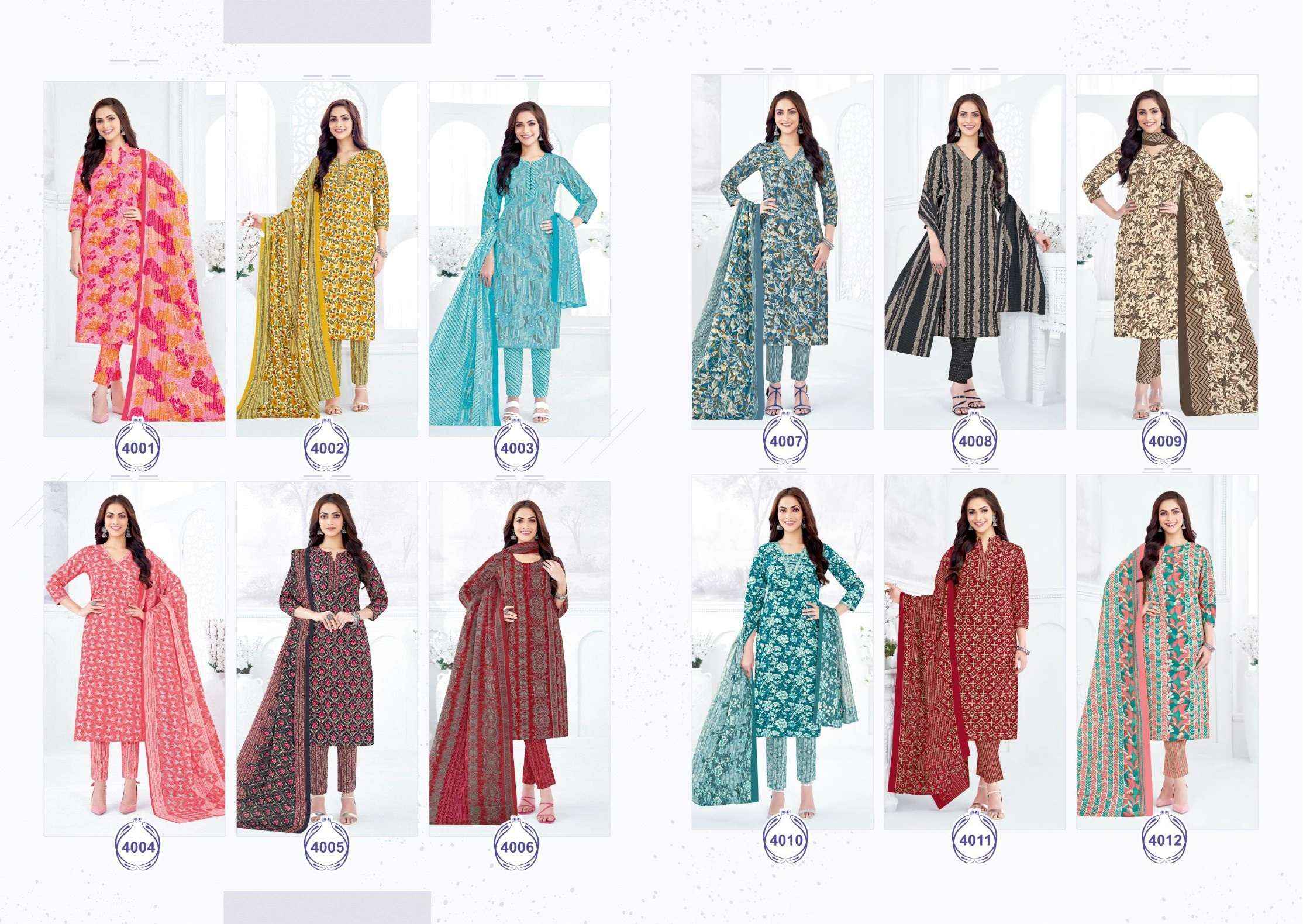 MFC Palak Vol 4 Heavy Cotton Dress Material 12 pcs Catalogue