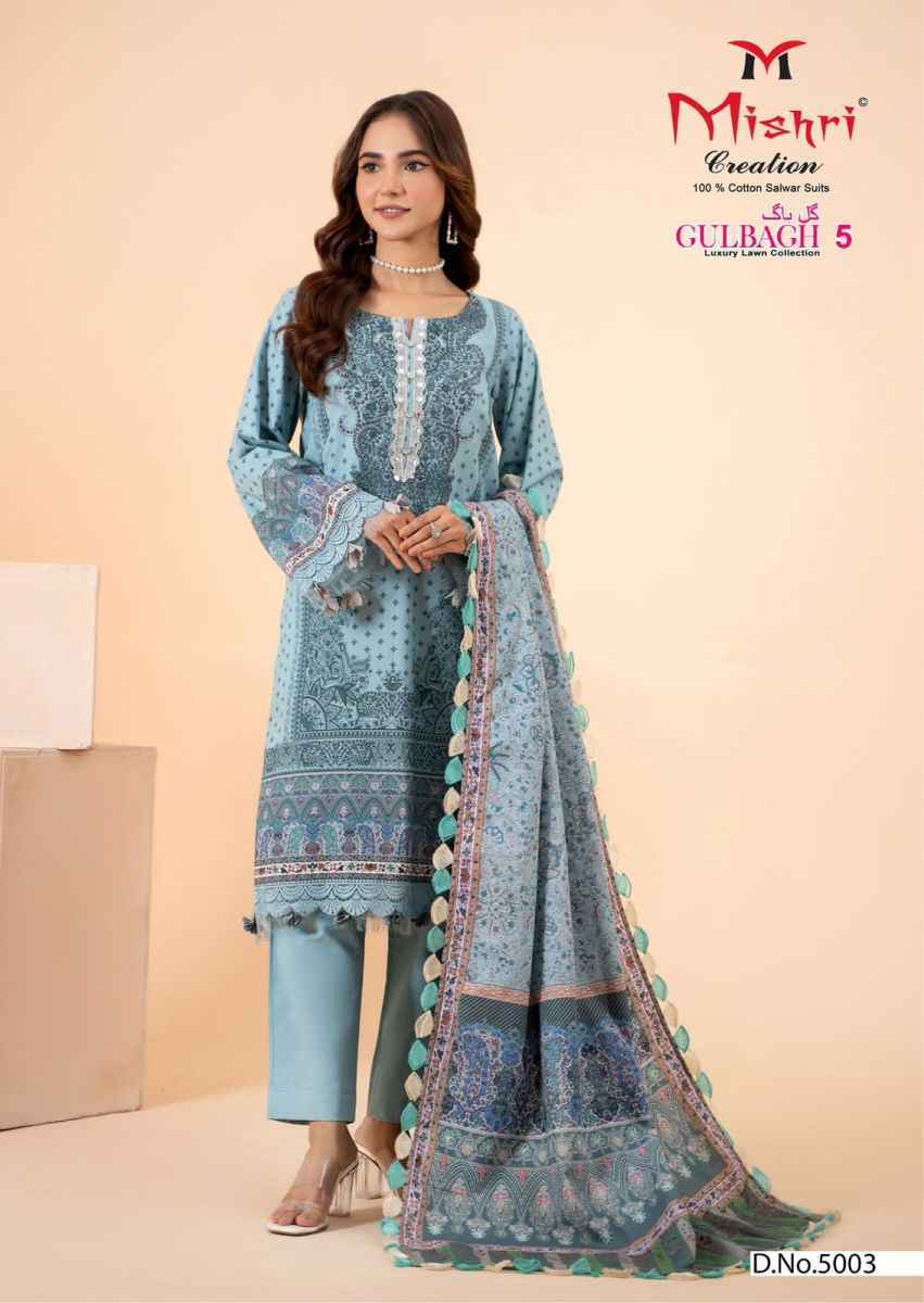 Mishri Creation Gulbagh 5 Lawn Cotton Dress Material 6 pcs Catalogue
