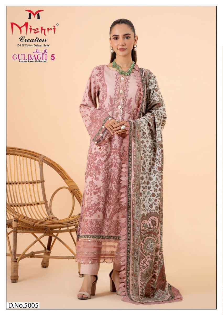 Mishri Creation Gulbagh 5 Lawn Cotton Dress Material 6 pcs Catalogue