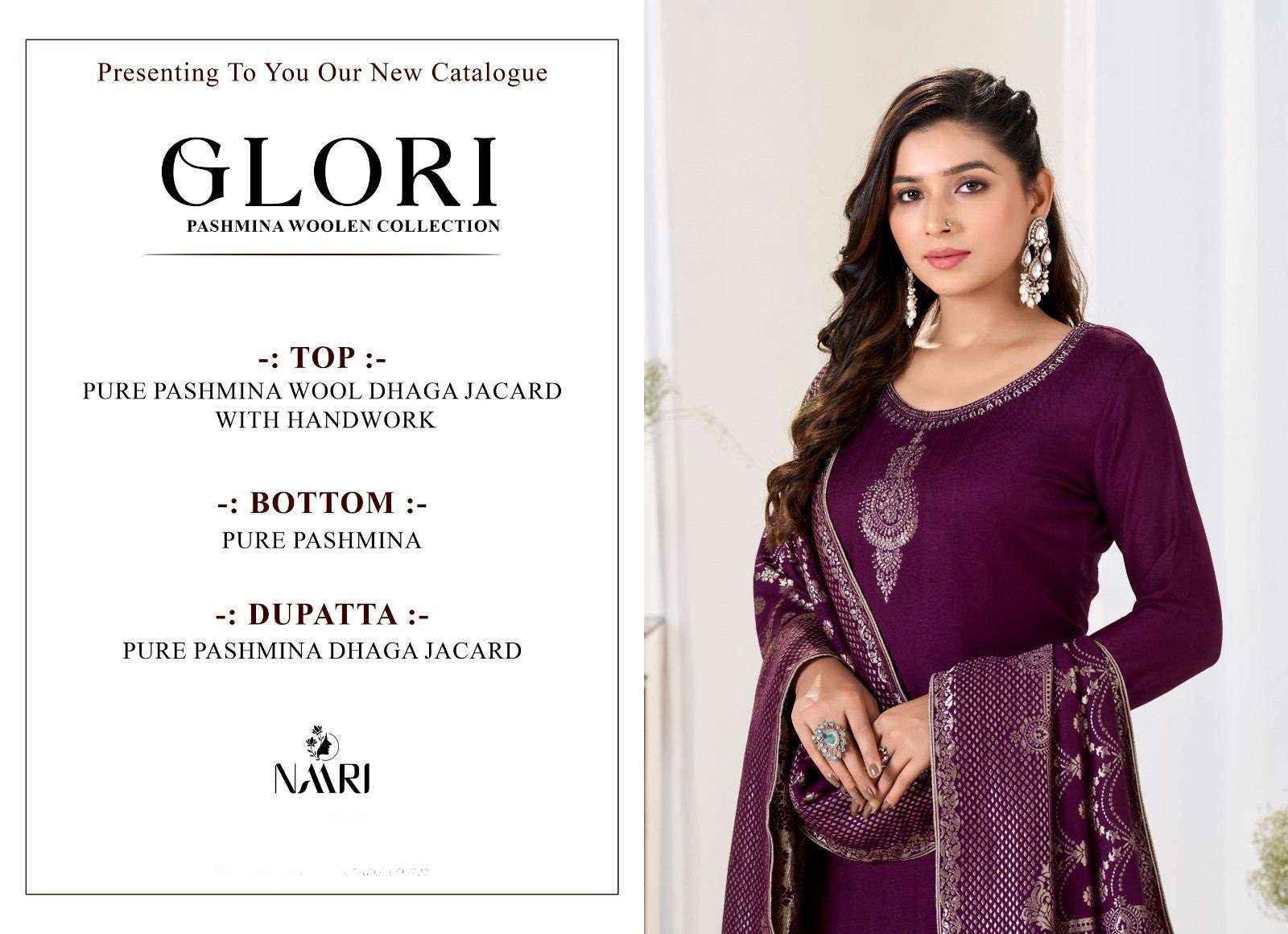Naari Glori Pashmina Jacquard Dress Material 4 pcs Catalogue