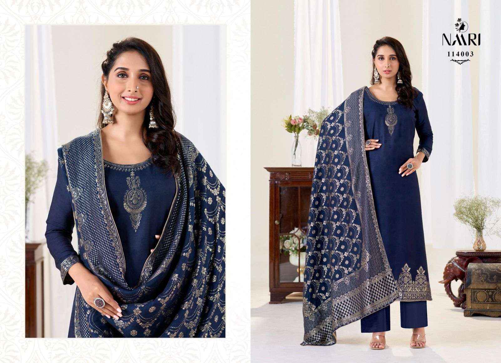 Naari Glori Pashmina Jacquard Dress Material 4 pcs Catalogue