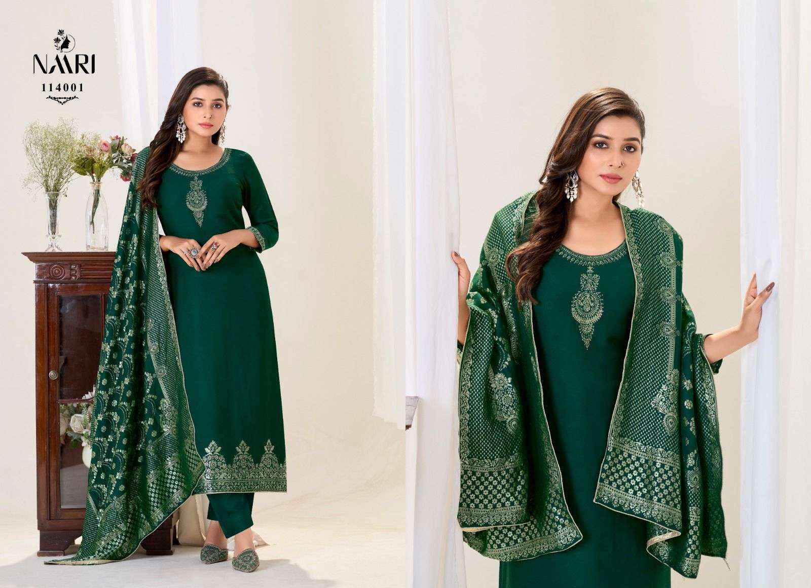 Naari Glori Pashmina Jacquard Dress Material 4 pcs Catalogue