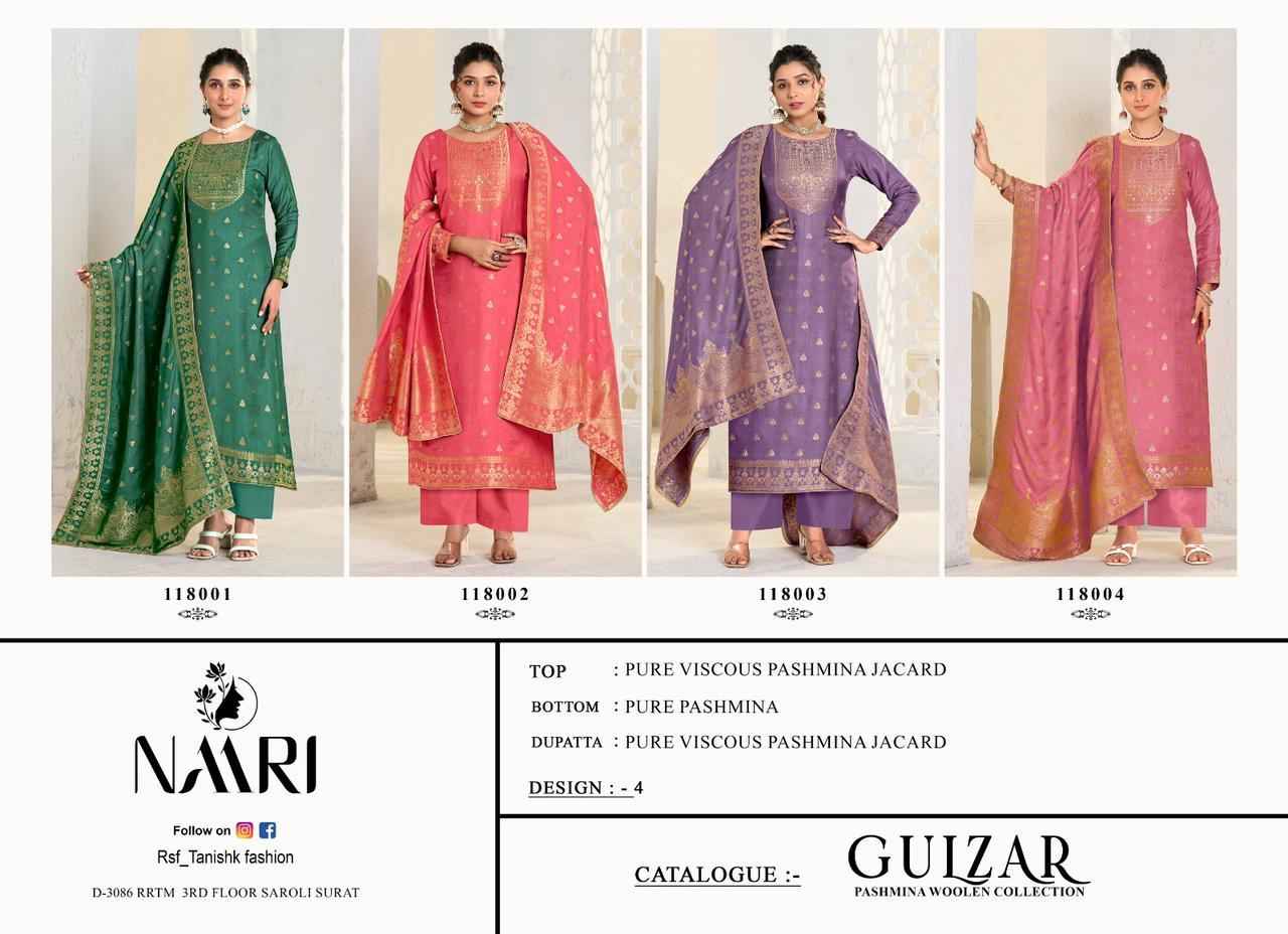 Naari Gulzar Viscose Pashmina Dress Material 4 pcs Catalogue