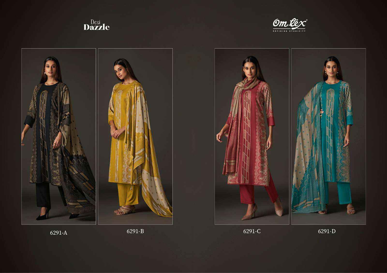 Omtex Desi Dazzle Pashmina Dress Material 4 pcs Catalogue