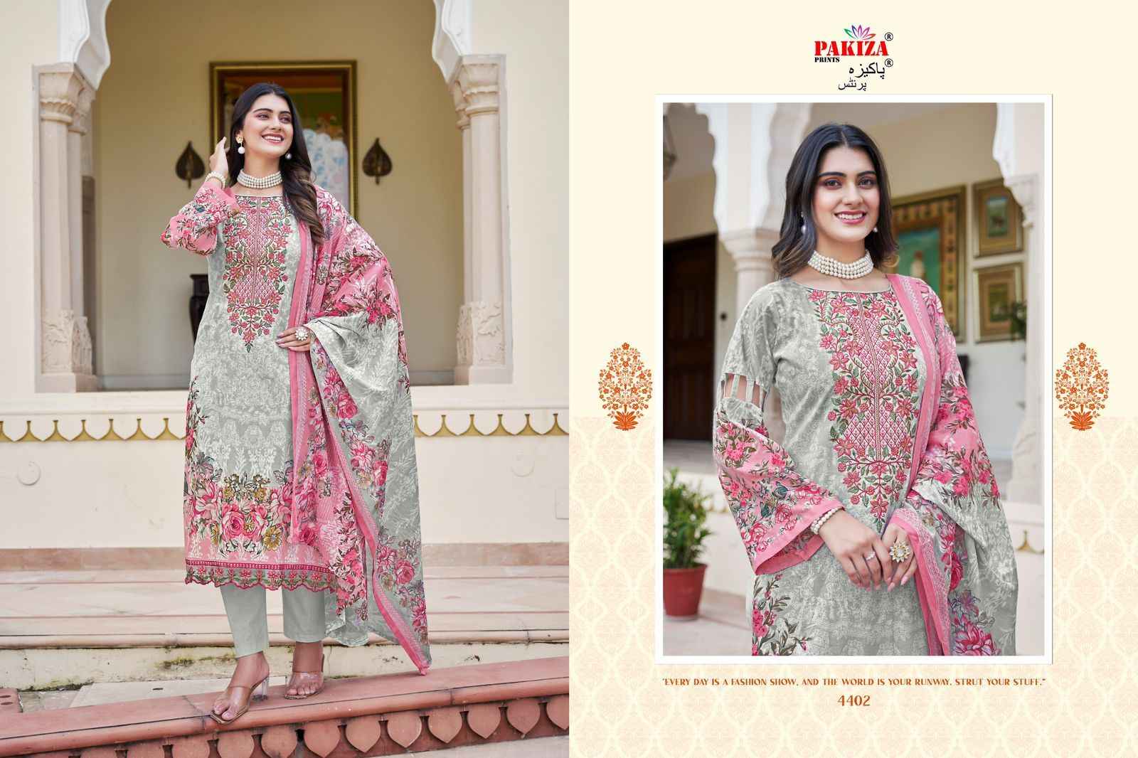 Pakiza Print Iram Vol 44 Cambric Cotton Dress Material 10 pcs Catalogue