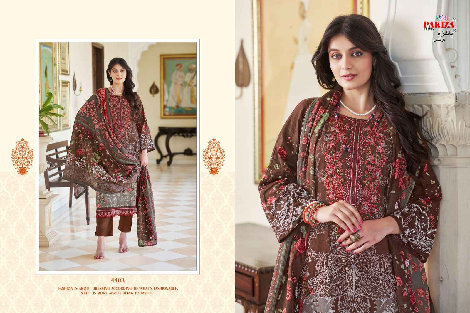 Pakiza Print Iram Vol 44 Cambric Cotton Dress Material 10 pcs Catalogue