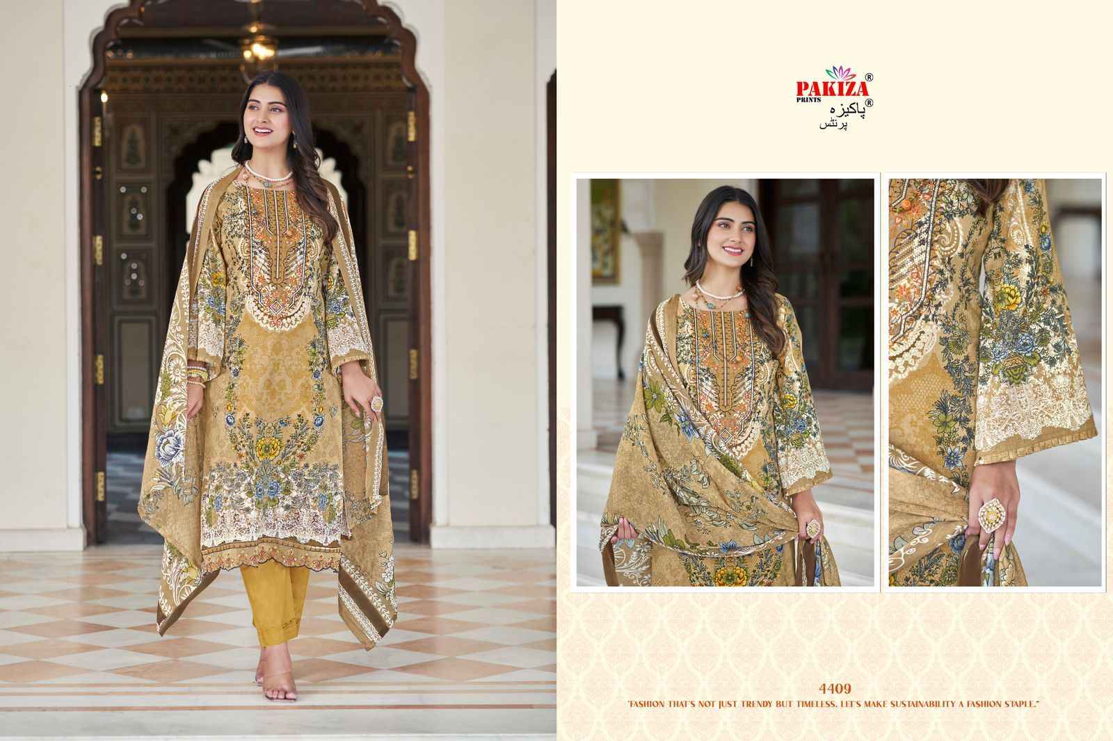 Pakiza Print Iram Vol 44 Cambric Cotton Dress Material 10 pcs Catalogue