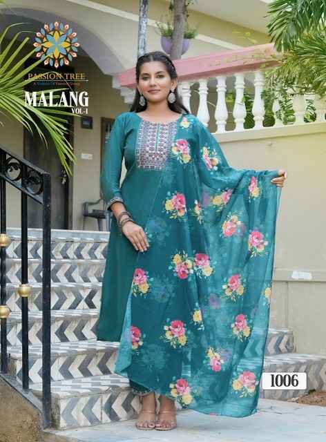 Passion Tree Malang Vol 1 Shimmer Silk Kurti Combo 8 pcs Catalogue