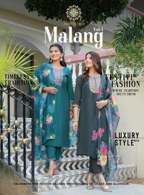 Passion Tree Malang Vol 1 Shimmer Silk Kurti Combo 8 pcs Catalogue