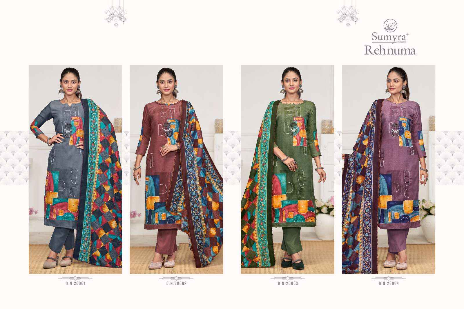 Radhika Fashion Rehnuma Pashmina Dress Material 4 pcs Catalogue