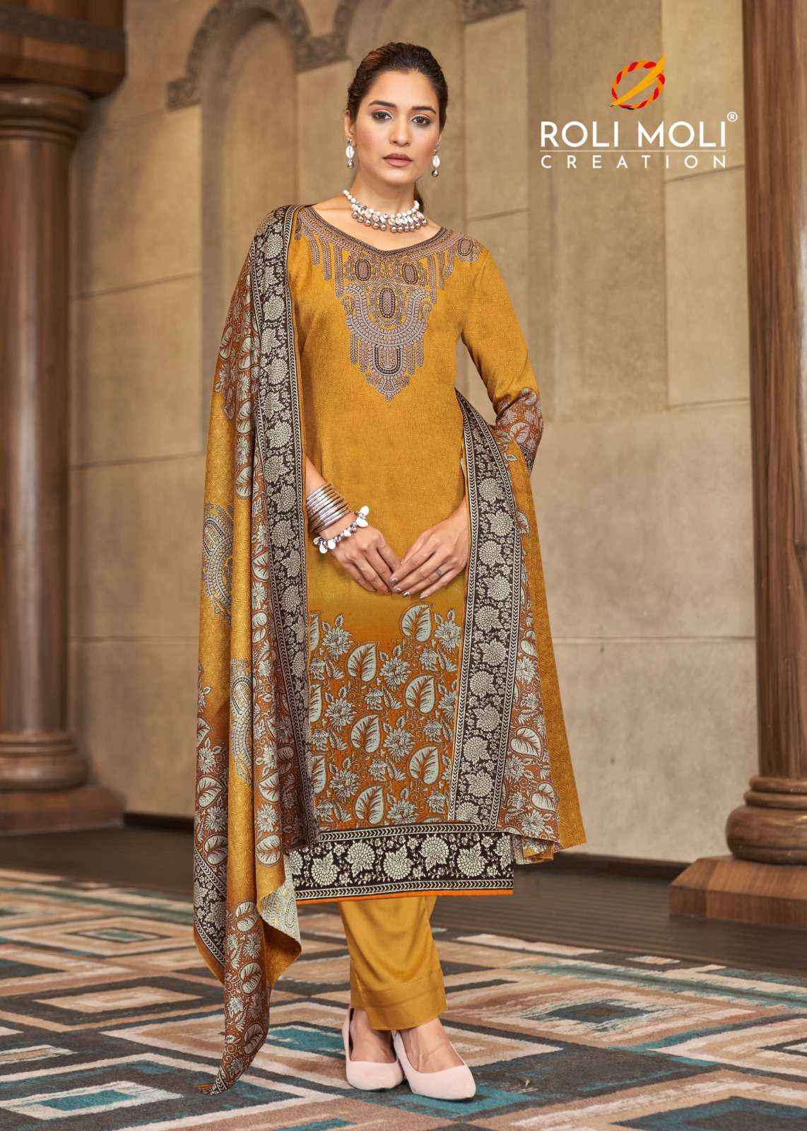 Roli Moli Faiza Pashmina Dress Material 8 pcs Catalogue