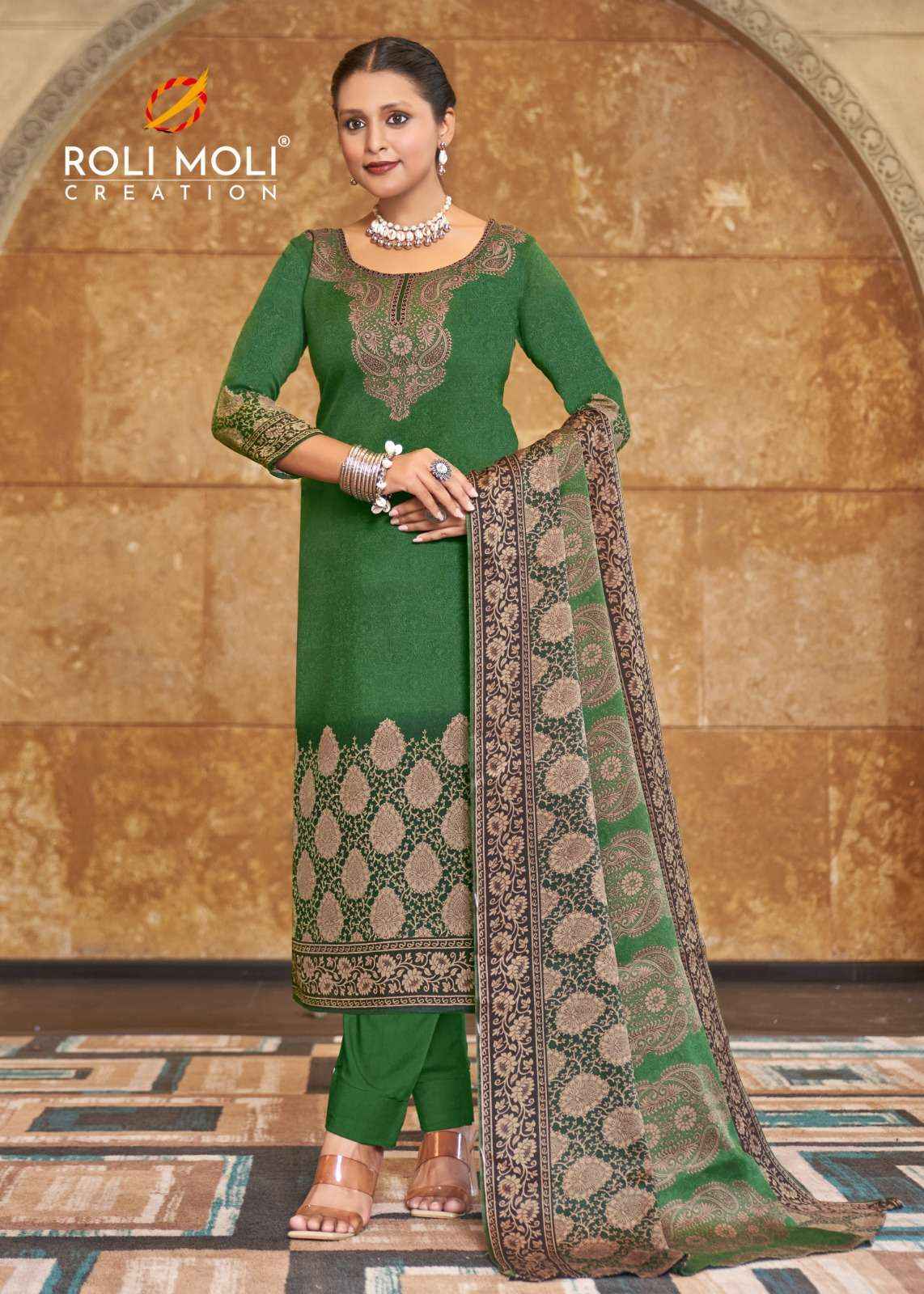 Roli Moli Faiza Pashmina Dress Material 8 pcs Catalogue